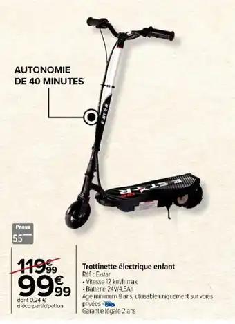 Trottinette électrique enfant