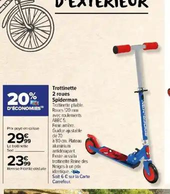 Trottinette 2 roues Spiderman