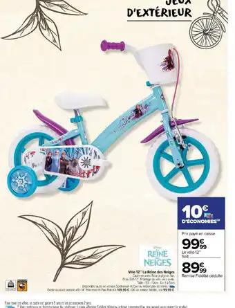 Vélo 12" La Reine des Neiges