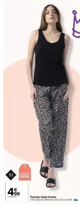 Pantalon fluide femme