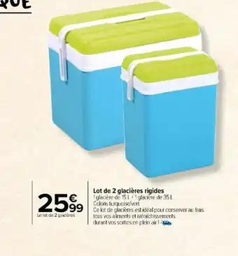 Lot de 2 glacières rigides