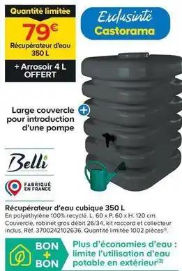 Belli - recuperateur d'eau cubique 350l