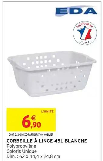 EDA CORBEILLE À LINGE 45L BLANCHE