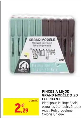 ELEPHANT PINCES A LINGE GRAND MODÈLE X 20