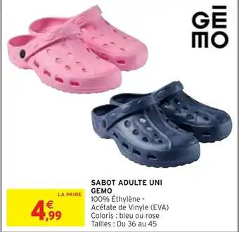 GEMO SABOT ADULTE UNI