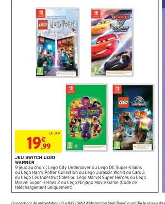 WARNER JEU SWITCH LEGO