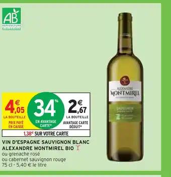 ALEXANDRE MONTMIREL VIN D'ESPAGNE SAUVIGNON BLANC BIO