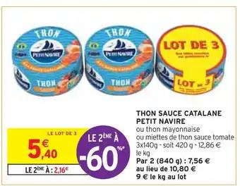 PETIT NAVIRE THON SAUCE CATALANE