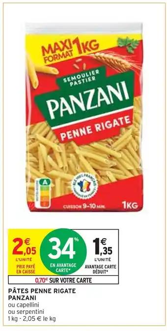 PANZANI PÂTES PENNE RIGATE