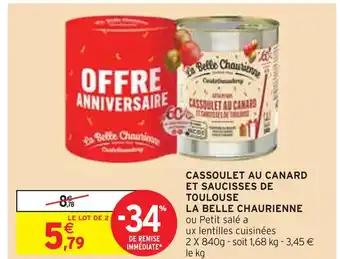 LA BELLE CHAURIENNE CASSOULET AU CANARD ET SAUCISSES DE TOULOUSE