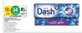 DASH LESSIVE PODS 2 EN 1 ENVOLÉE D'AIR X33 DOSES(d)