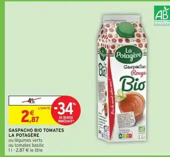 LA POTAGÈRE GASPACHO BIO TOMATES