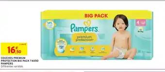 PAMPERS COUCHES PREMIUM PROTECTION BIG PACK T4X50
