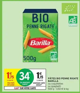 BARILLA PÂTES BIO PENNE RIGATE BARILLA