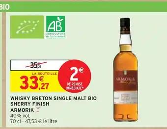 ARMORIK WHISKY BRETON SINGLE MALT BIO SHERRY FINISH