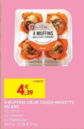 SICARD 4 MUFFINS CŒUR CHOCO-NOISETTE