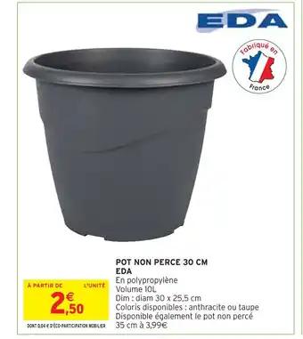 EDA POT NON PERCE 30 CM