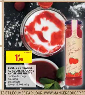ANDRÉ GUÉPRATTE COULIS DE FRAISES AU SUCRE DE CANNE