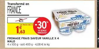 MALO FROMAGE FRAIS SAVEUR VANILLE X 4
