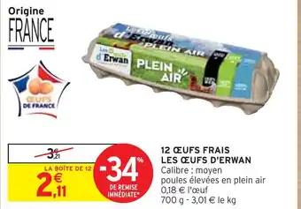LES ŒUFS D'ERWAN 12 ŒUFS FRAIS