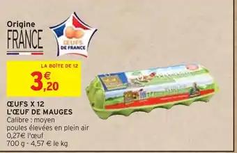 L'ŒUF DE MAUGES ŒUFS X 12