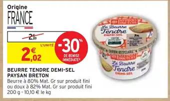 PAYSAN BRETON BEURRE TENDRE DEMI-SEL