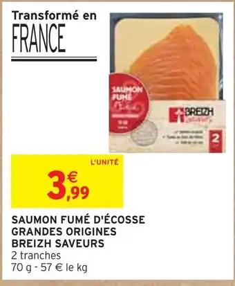 BREIZH SAVEURS SAUMON FUMÉ D'ÉCOSSE GRANDES ORIGINES