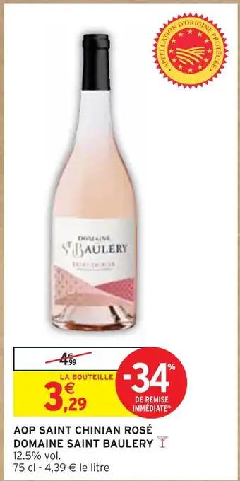 DOMAINE SAINT BAULERY AOP SAINT CHINIAN ROSÉ DOMAINE SAINT BAULERY