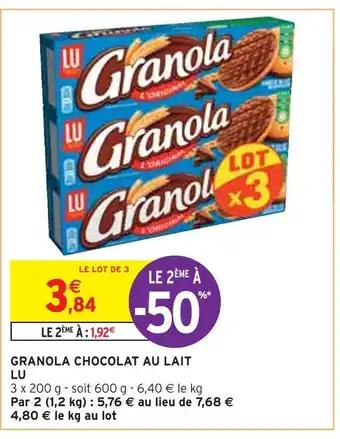 LU GRANOLA CHOCOLAT AU LAIT