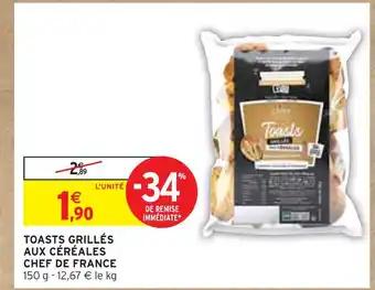 CHEF DE FRANCE TOASTS GRILLÉS AUX CÉRÉALES