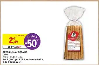 CIRO GRESSINS AU SÉSAME