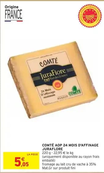 JURAFLORE COMTÉ AOP 24 MOIS D'AFFINAGE