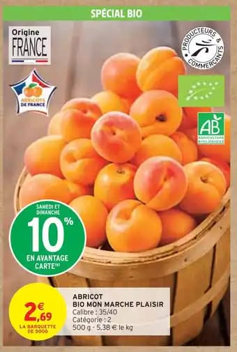 MON MARCHE PLAISIR ABRICOT BIO