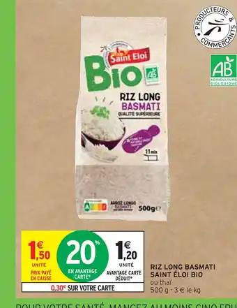 SAINT ÉLOI BIO RIZ LONG BASMATI BIO