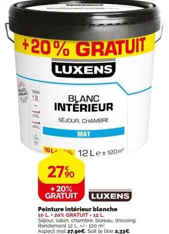 Promotion Exclusives de Peinture intérieur blanche : Découvrez l'Offre incontournable
