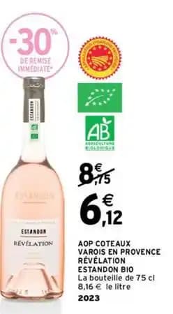 Estandon - aop coteaux varois en provence révélation bio