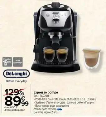 Delonghi - expresso pompe ec221.b