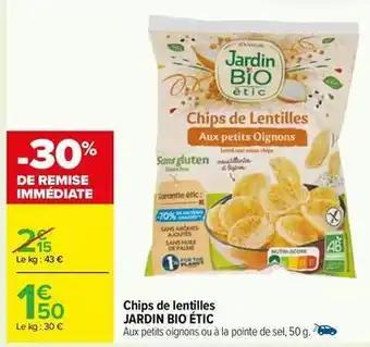 Jardin bio étic - chips de lentilles