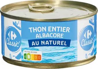 CARREFOUR CLASSIC' Thon Albacore entier Au naturel