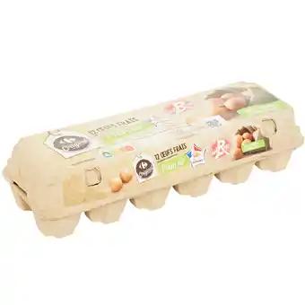 CARREFOUR ORIGINAL Œufs de poules élevées en Plein Air Label Rouge