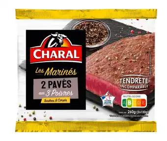 2 pavés de bœuf marinés aux 3 poivres CHARAL
