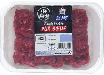 CARREFOUR Viande hachée pur bœuf 5% M.G. CARREFOUR Le Marché