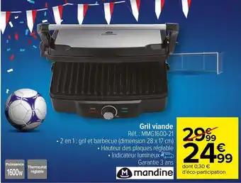 Mandine - gril viande mmg1600-21