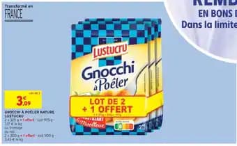 LUSTUCRU GNOCCHI À POÊLER NATURE