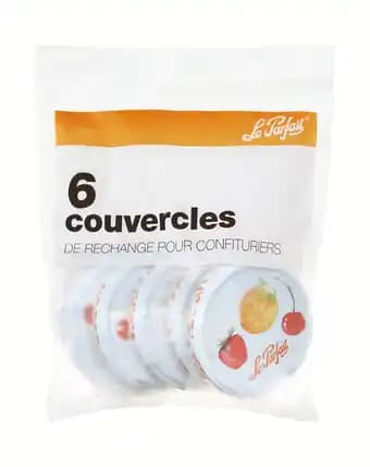 Couvercle décoré pour confiturier x6 L.17,5 x l.6 x H.24 cm