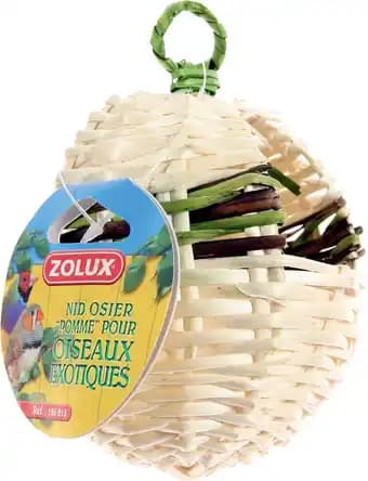 Nid Pomme en osier pour oiseaux exotiques Ø.8,5 x H.11,5 cm