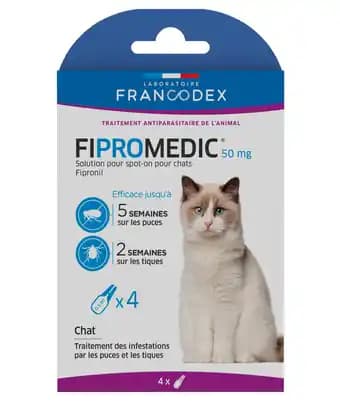 FIPROMEDIC 50 mg - Solution pour spot-on chat x4