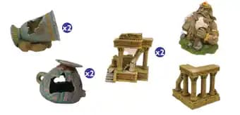 Display 8 Figurines Aqua Ruines 10Cm