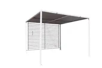 Tonnelle Orlando aluminium 2,8m x 2,8m blanc ECLOZ