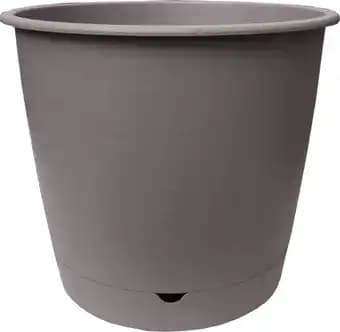 Ecloz - Pot à réserve d'eau L'Autonome Rond Taupe ⌀40cm